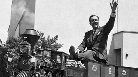 Walt Disney on his train